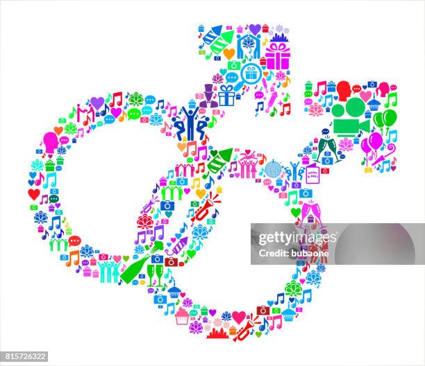 homosexual couple birthday celebration vector icon pattern - jukebox stock illustrations