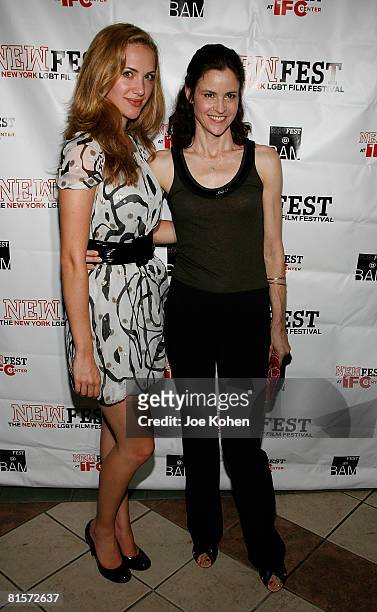 Actresses Kate Siegel and Ally Sheedy attend the "Steam" premiere during the 20th Annual Newfest on June 14, 2008 at the AMC Loews 34th Street...