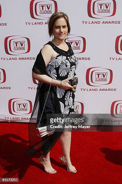 Amy Linker arrives to The 6th Annual "TV Land Awards" on June 8, 2008 at the Barker Hanger in Santa Monica, California.