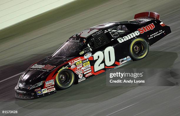 Joey Logano drives the Game Stop Toyota in the NASCAR Nationwide Series Meijer 300 presented by Oreo at Kentucky Speedway on June 14, 2008 in Sparta,...