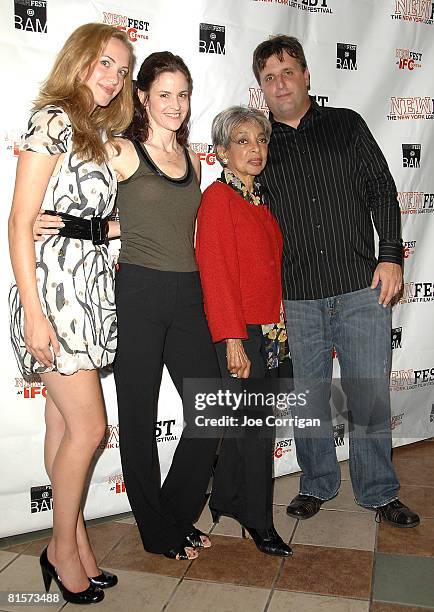 Actresses Kate Siegal, Alley Sheedy and Ruby Dee and Director Kyle Schickner attend the 20th Annual Newfest "Steam" Premiere on June 14, 2008 at AMC...