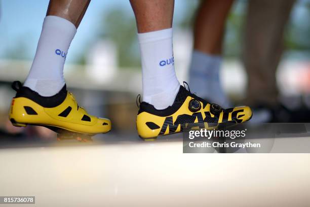 Daniel Martin of Ireland riding for Quick-Step Floors walks on stage during stage 15 of the 2017 Le Tour de France, a 189.5km stage from...