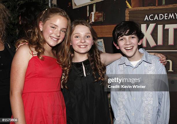 Actors Madison Davenport , Abigail Breslin and Zach Mills arrive at the premiere of Picturehouse's "Kit Kittredge: An American Girl" at The Grove on...