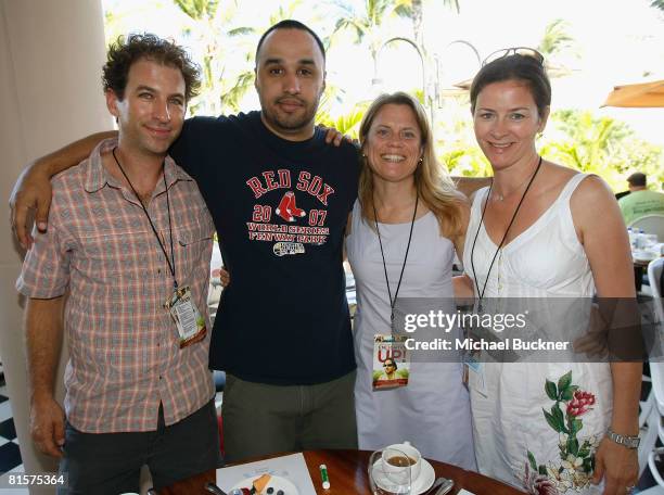 Filmmakers Jonathon Hexner, Khari Streeter, Kate Churchill and Jeanne Hagerty attend the filmmakers brunch during the 2008 Maui Film Festival on June...