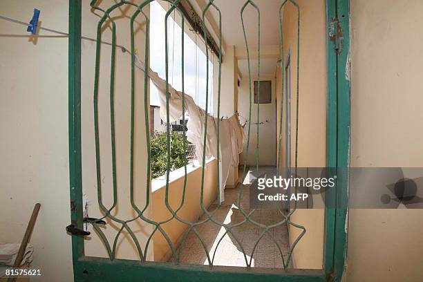 Picture taken on June 13, 2008 of a balcony of the house where a middle-aged woman was shut in by her family for 18 years, in Santa Maria Capua...