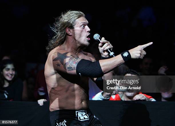 Edge participates in the WWE Smackdown at Acer Arena June 15, 2008 in Sydney, Australia.