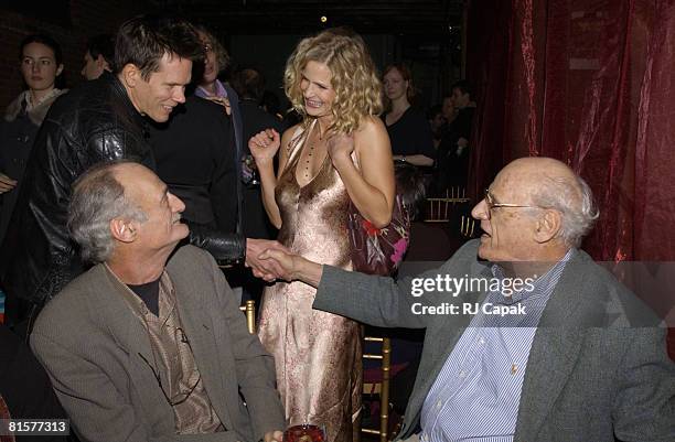 Kevin Bacon, wife Kyra Sedgwick, playwright Arthur Miller & guest