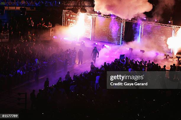 The Undertaker enters the arena during WWE Smackdown at Acer Arena on June 15, 2008 in Sydney, Australia.
