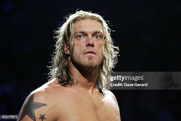 World Heavyweight Champion Edge during WWE Smackdown at Acer Arena on June 15, 2008 in Sydney, Australia.