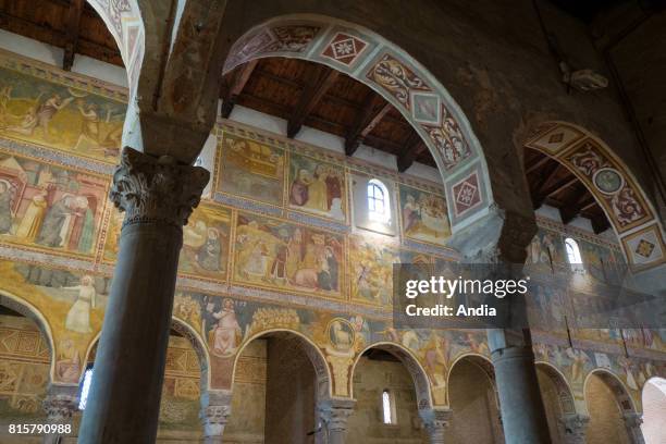 Italy, Emilia-Romagna: interior of the Benedictine Abbey of Pomposa in Codigoro, in the Po Delta.