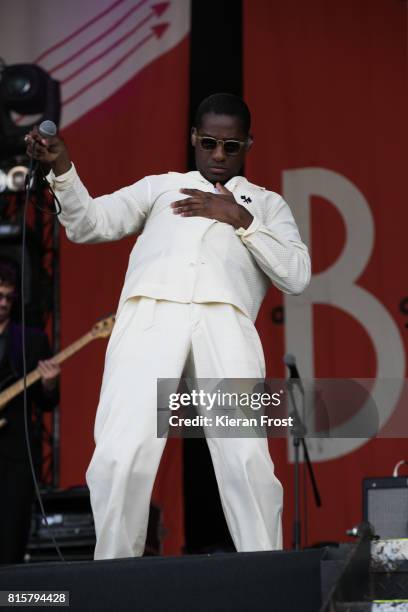 Leon Bridges performs at Longitude Festival at Marlay Park on July 16, 2017 in Dublin, Ireland.