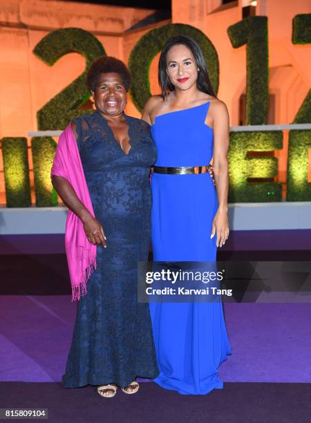 Heather Watson and mother Michelle Watson attend the Wimbledon Winners Dinner at The Guildhall on July 16, 2017 in London, England.