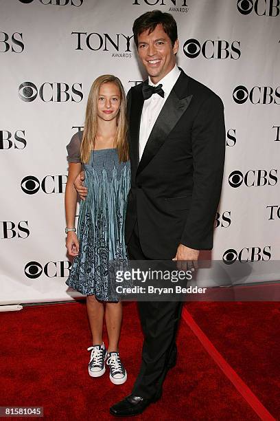 Harry Connick Jr. And his daughter Georgia arrive at the 62nd Annual Tony Awards held at Radio City Music Hall on June 15, 2008 in New York City.