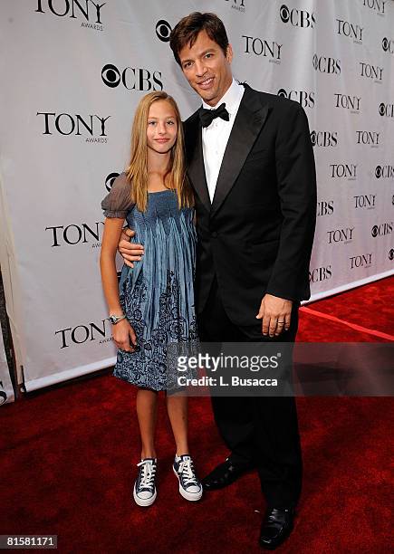 Musician Harry Connick Jr. And daughter Georgia Connick attend the 62nd Annual Tony Awards at Radio City Music Hall on June 15, 2008 in New York City.