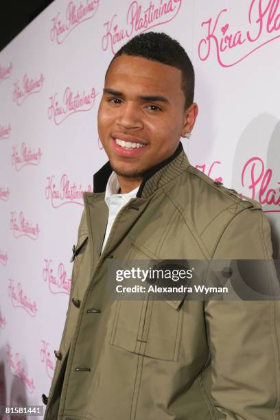 Chris Brown arrives at The Kira Plastinina US Launch Party on June 14, 2008 in Los Angeles, California.