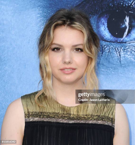 Actress Hannah Murray attends the season 7 premiere of "Game Of Thrones" at Walt Disney Concert Hall on July 12, 2017 in Los Angeles, California.