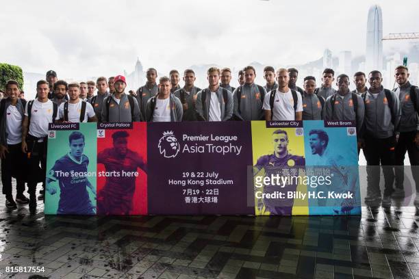 Liverpool FC players with manager Jurgen Klopp on arrival in Hong Kong on July 17, 2017 for the Premier League Asia Trophy, which takes place this...