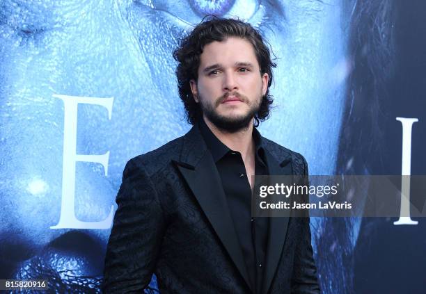 Actor Kit Harington attends the season 7 premiere of "Game Of Thrones" at Walt Disney Concert Hall on July 12, 2017 in Los Angeles, California.