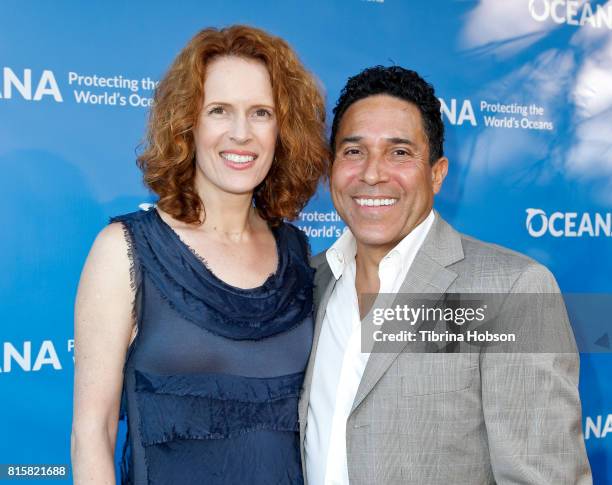 Ursula Whittaker and Oscar Nunez attend the 10th annual Oceana SeaChange Summer Party at Private Residence on July 15, 2017 in Laguna Beach,...