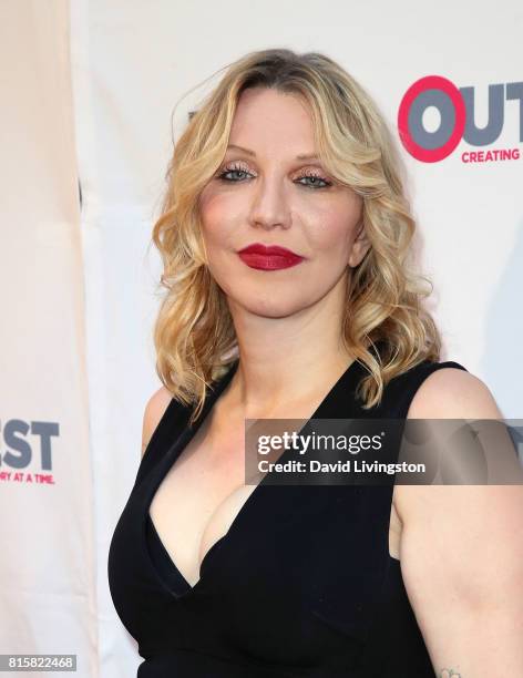 Singer Courtney Love attends the 2017 Outfest Los Angeles LGBT Film Festival closing night gala screening of "Freak Show" at The Theatre at Ace Hotel...