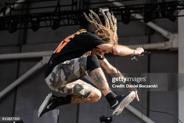 Randy Blythe of Lamb of God performs during Chicago Open Air at Toyota Park on July 16, 2017 in Bridgeview, Illinois.
