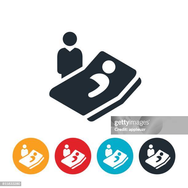 bed side health care icon - hospice stock illustrations