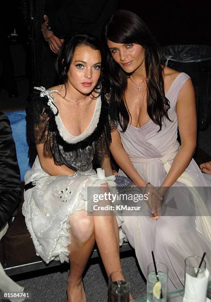 Lindsay Lohan and Helena Christensen *EXCLUSIVE*