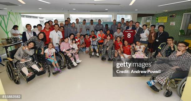 Kevin Stewart, Ryan Kent, Marko Grujic, Jon Flanagan, Dominic Solanke, Joe Gomez, Dejan Lovren, Divock Origi and Alberto Moreno of Liverpool visit...