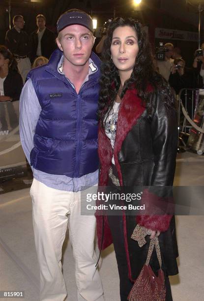 Actress-singer Cher and son Elijah Blue attend the premiere of the film "Blow" March 29, 2001 at the Mann's Chinese Theatre in Hollywood, CA.