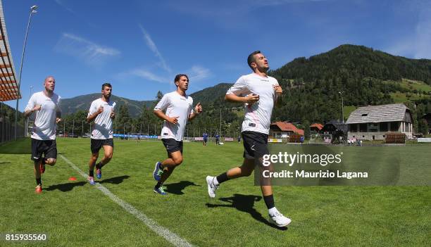 Players of Palermo during the Pre-Season Training Camp on July 17, 2017 in Bad Kleinkirchheim, Austria.