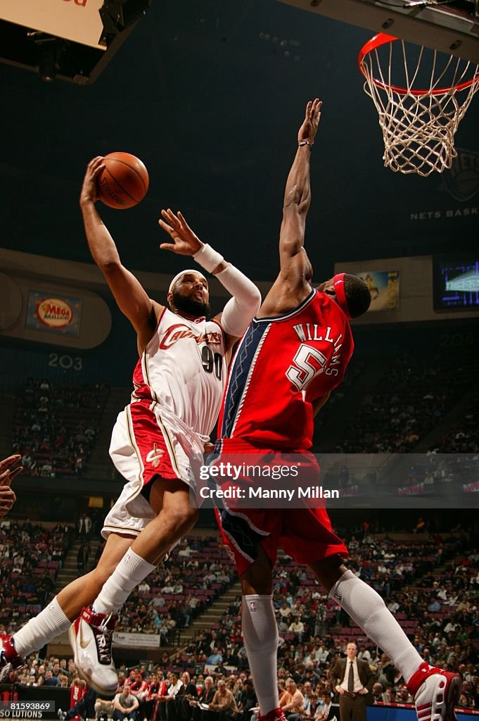 Drew Gooden Cleveland Cavaliers Drew Gooden in action, layup vs New Jersey Nets