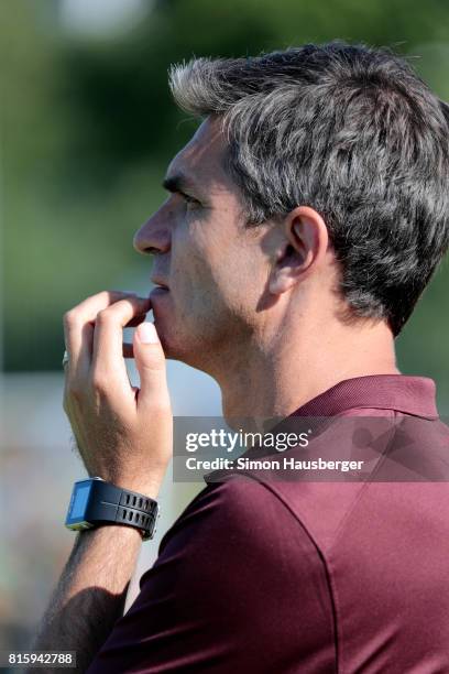 Manager Mauricio Pellegrino from FC Southampton during the pre-season friendly match between FC Southampton and St. Gallen at Sportanlage Kellen on...