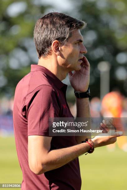 Manager Mauricio Pellegrino from FC Southampton during the pre-season friendly match between FC Southampton and St. Gallen at Sportanlage Kellen on...