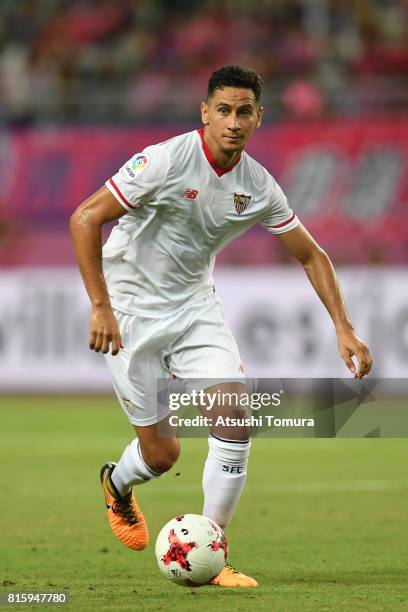 Ganso of Sevilla FC runs with the ball during the preseason friendly match between Cerezo Osaka and Sevilla FC at Yanmar Stadium Nagai on July 17,...