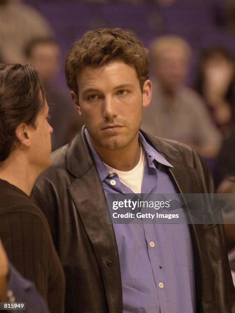 Actor Ben Affleck during Los Angeles Lakers-Wahington Wizards game March 23, 2001 in Los Angeles, CA.