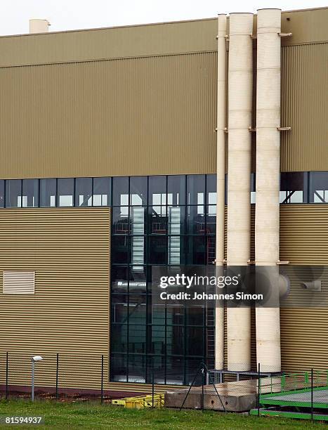 An outside view of Point 5 of the Large Hadron Collider , part of the CERN research center, is shown June 16, 2008 in Cessy near Geneva, Switzerland....