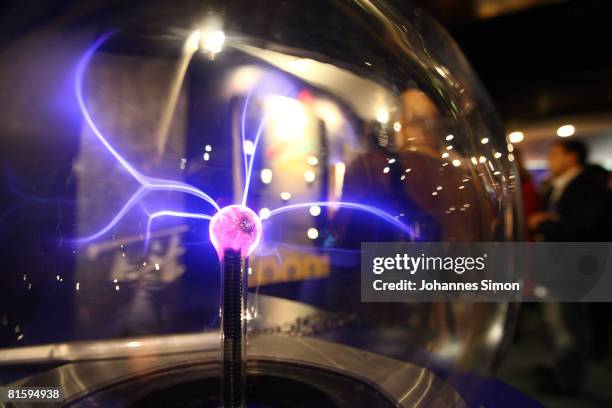 Photon source is seen in the CERN visitors' center on June 16, 2008 in Geneva-Meyrin, Switzerland. CERN is building the Large Hadron Collider , the...