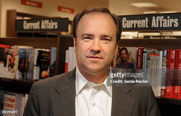 Former White House Press Secretary and author Scott McClellan poses as he attends a signing for his book "What Happened" at the Barnes & Noble at the...
