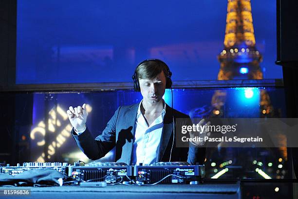 Martin Solveig DJ's at the Launch Party for the Ingenieur Automatic Edition Zin?dine Zidane watch, held at Palais de Chaillot, on June 16, 2008 in...