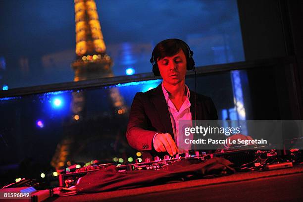 Martin Solveig DJ's at the Launch Party for the Ingenieur Automatic Edition Zin?dine Zidane watch, held at Palais de Chaillot, on June 16, 2008 in...