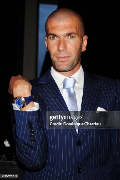 Zinedine Zidane attends the Launch Party for the Ingenieur Automatic Edition Zinedine Zidane watch, held at Palais de Chaillot, on June 16, 2008 in...