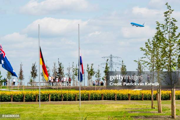 King Willem-Alexander of The Netherlands and Queen Maxima of The Netherlands attend the MH17 remembrance ceremony and the unveiling of the National...