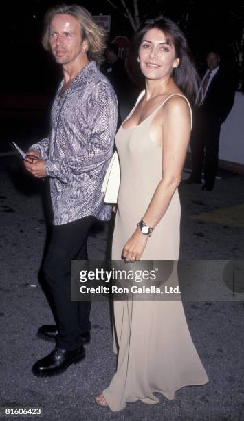 Actress Marina Sirtis and husband Michael Lamper attending the world premiere of "Big Daddy" on June 18, 1999 at the Avco Center Cinema in Westwood,...