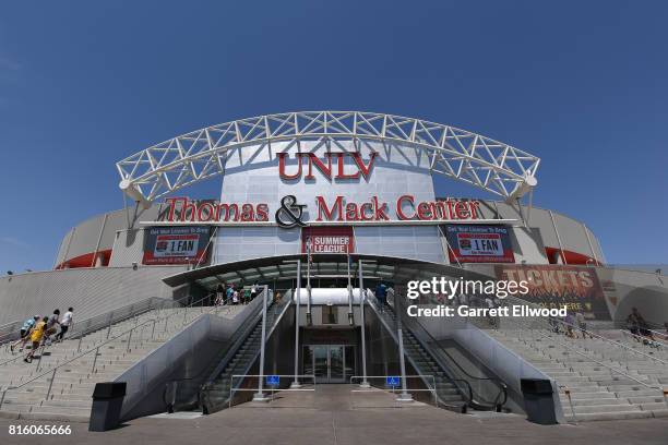 An outside view of the Thomas & Mack Center on July 7, 2017 at the Thomas & Mack Center in Las Vegas, Nevada. NOTE TO USER: User expressly...