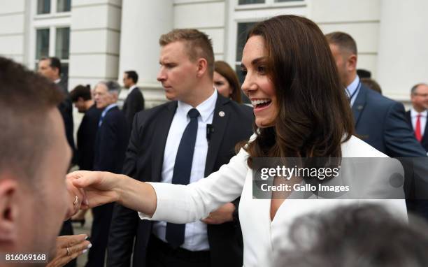 Welcoming of their Royal Highnesses Prince William and Kate Middleton by the President of the Republic of Poland Andrzej Duda and Mrs Kornhauser-Duda...