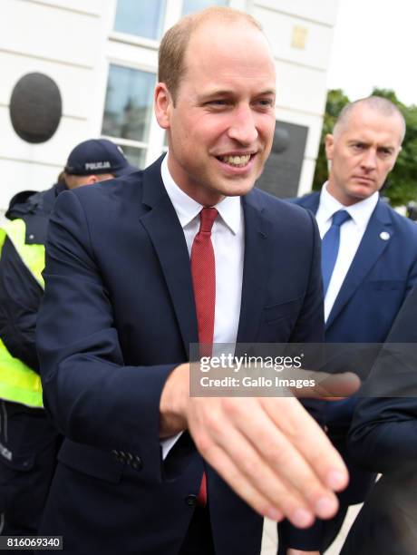 Welcoming of their Royal Highnesses Prince William and Kate Middleton by the President of the Republic of Poland Andrzej Duda and Mrs Kornhauser-Duda...