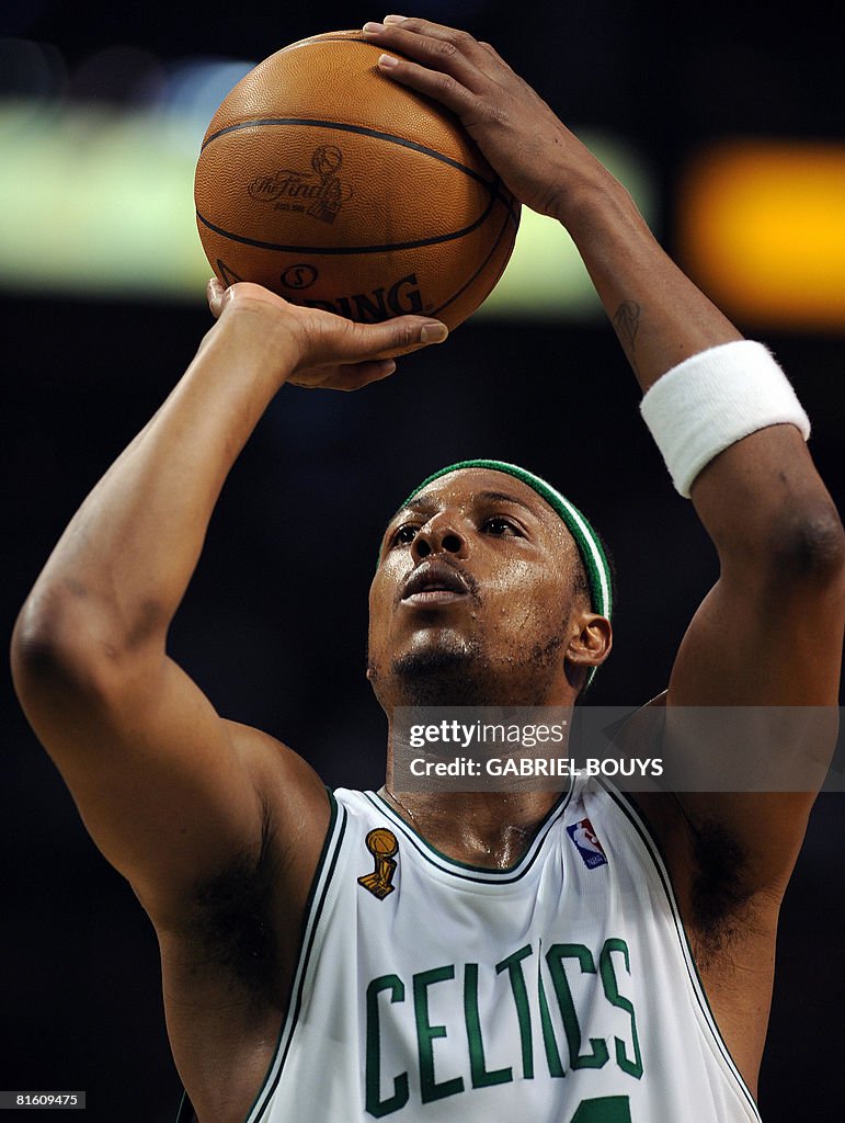 Boston Celtics' Paul Pierce shoots durin
