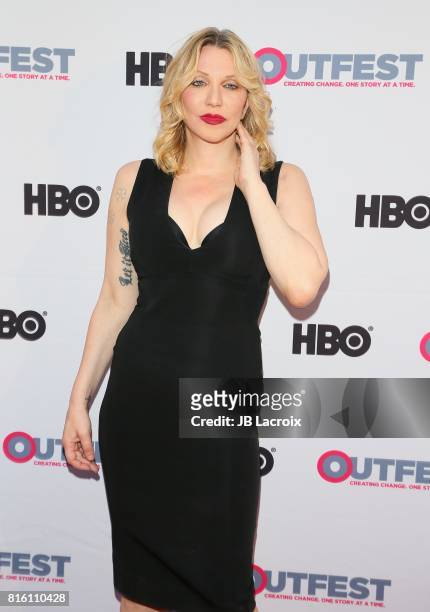 Courtney Love attends the 2017 Outfest Los Angeles LGBT Film Festival - Closing Night Gala Screening Of "'Freak Show' on July 16, 2017 in Los...