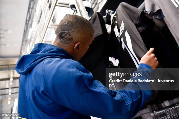 Douglas Costa of Juventus poses for a picture on July 17, 2017 in Turin, Italy.