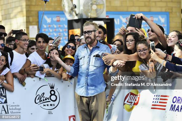 Marco Giallini attends Giffoni Film Festival 2017 Day 4 Blue Carpet on July 17, 2017 in Giffoni Valle Piana, Italy.